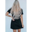 Black Summer Vibes Color Block Short Sleeve Mini Dress Black Summer Vibes Color Block Short Sleeve Mini Dress