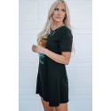 Black Summer Vibes Color Block Short Sleeve Mini Dress Black Summer Vibes Color Block Short Sleeve Mini Dress