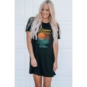 Black Summer Vibes Color Block Short Sleeve Mini Dress Black Summer Vibes Color Block Short Sleeve Mini Dress