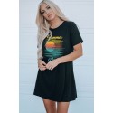 Black Summer Vibes Color Block Short Sleeve Mini Dress Black Summer Vibes Color Block Short Sleeve Mini Dress