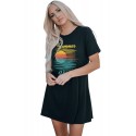 Black Summer Vibes Color Block Short Sleeve Mini Dress Black Summer Vibes Color Block Short Sleeve Mini Dress